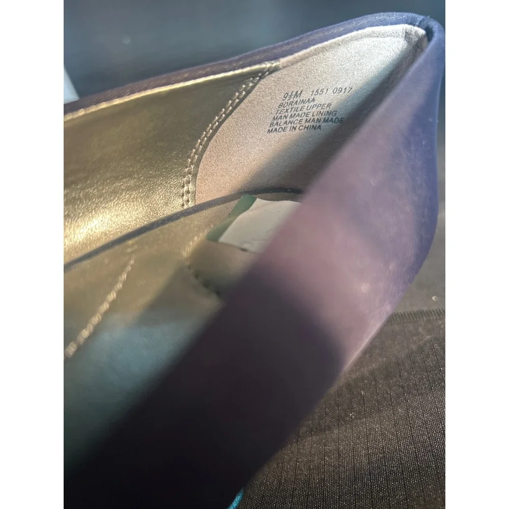 Banolino Womens Navy Blue Toe‎ High Heel Pumps Purple Fabric